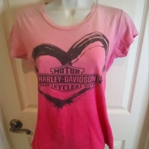 Ladies Pink Harley Shirt LG